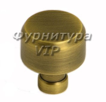 Ручка кнопка NIL-14 25 мм бронза, материал Латунь, отделка Бронза, 28*d=25 мм