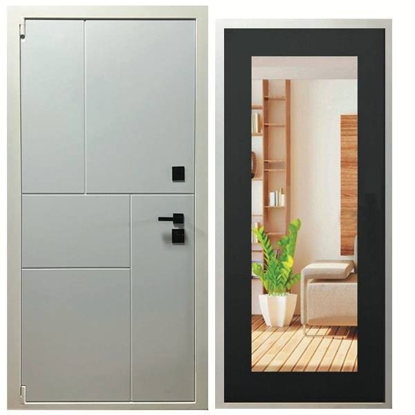 Дверь входная «Пик», внутренняя панель НШ-9/2 (дуб серый)