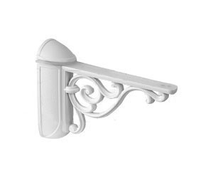 Менсолодержатель для деревянных и стеклянных полок WRM.805.125.00N3, материал Металл Пластик, цвет Белый, отделка Белый, 125*97*35 мм