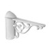Менсолодержатель для деревянных и стеклянных полок WRM.805.125.00N3, материал Металл Пластик, цвет Белый, отделка Белый, 125*97*35 мм