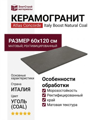 Atlas Concorde Italy Boost Natural Coal 60x120 A65U