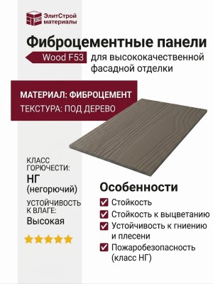 Фиброцементные панели Wood F53 - высококачественное решение для отделки