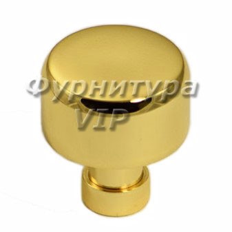 Ручка кнопка NIL-09 25 мм латунь, материал Латунь, отделка Золото, 28*d=25 мм