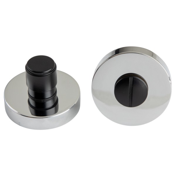 Дополнительные розетки для сантехнического замка mod. VIVA NS33 полированный хром/черный, материал Латунь, цвет Чёрный, отделка Хром Черный, d=52 мм