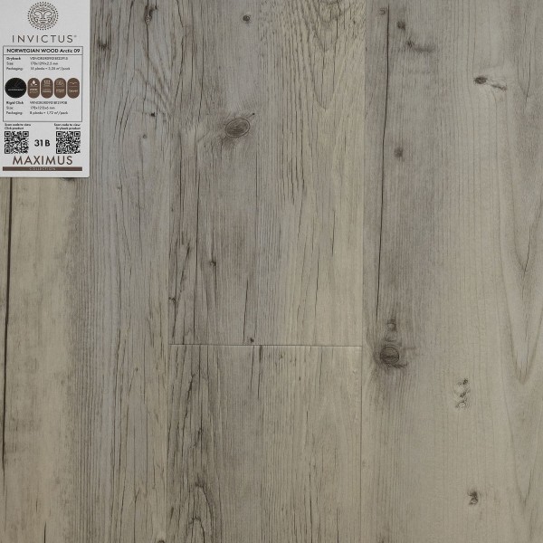 Кварцвиниловая плитка Invictus коллекция Maximus DryBack 09 Norwegian Wood Arctic