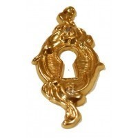 Ключевина 49.402.06 Cristallo, материал Замак, отделка Золото Хрусталь, 29*61 мм