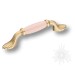 Ручка скоба 1640-61-96-PINK, материал Замак Керамика, цвет Розовый, отделка Золото Керамика