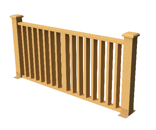 Декоративное ограждение из ДПК GRINDERDECO Риальто в цвете песчаник.