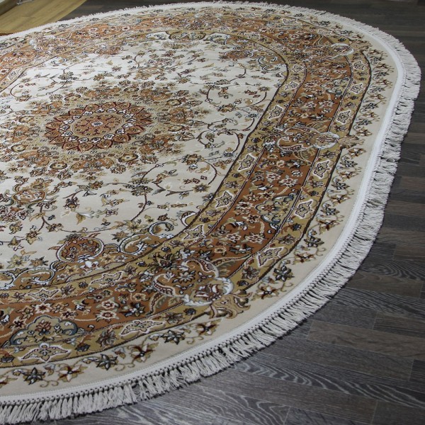 Ковер Shahreza d206 cream-terra овал