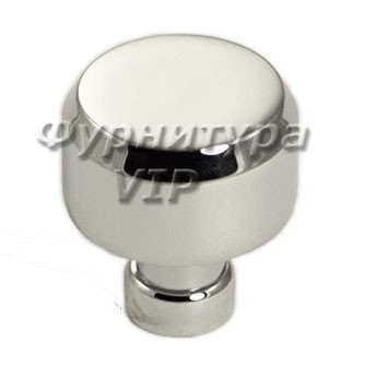 Ручка кнопка NIL-08 25 мм хром, материал Латунь, отделка Хром, 28*d=25 мм