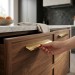 Ручка скоба 9012 0128 GL, материал Замак, отделка Золото, 26*35*188 мм