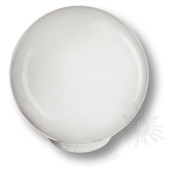 Ручка кнопка 626BL1, материал Пластик, цвет Белый, отделка Белый, d=29 мм