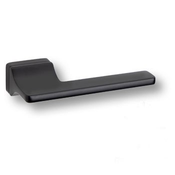 Дверная ручка на прямоугольной розетке TOPAZ HA204RO15 AL6, материал Замак, отделка Черный, 161*52*67 мм
