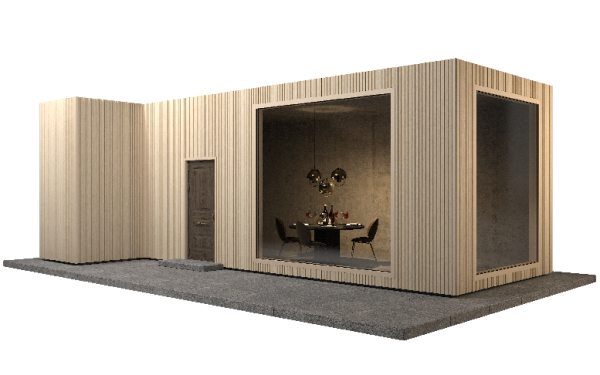 Фасадная панель GRINDERDECO, ДПК, двухсторонняя, Дуб выбеленный.