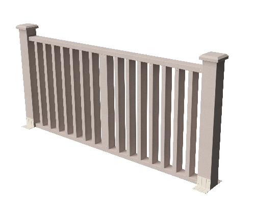 Декоративное ограждение из ДПК GRINDERDECO Риальто в цвете выбеленый дуб