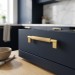 Ручка скоба Viefe ARPA 0583192L291, материал Замак, отделка Золото, 214*14*35 мм