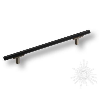 Ручка скоба 776-160-Titanium-Matt Black, материал Замак, цвет Чёрный, отделка Графит Черный, 32*12*230 мм
