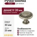 Ручка-кнопка Giusti WPO.2025Y.30.M00E8, материал Замак, отделка Серебро, 30x25 мм