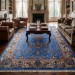 Ковер QUM 2003U blue-cream 300x390