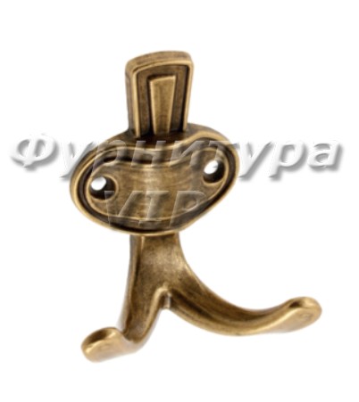 Крючок WZ-CORUNA-M-04, материал Замак, отделка Бронза, 76*68*45 мм