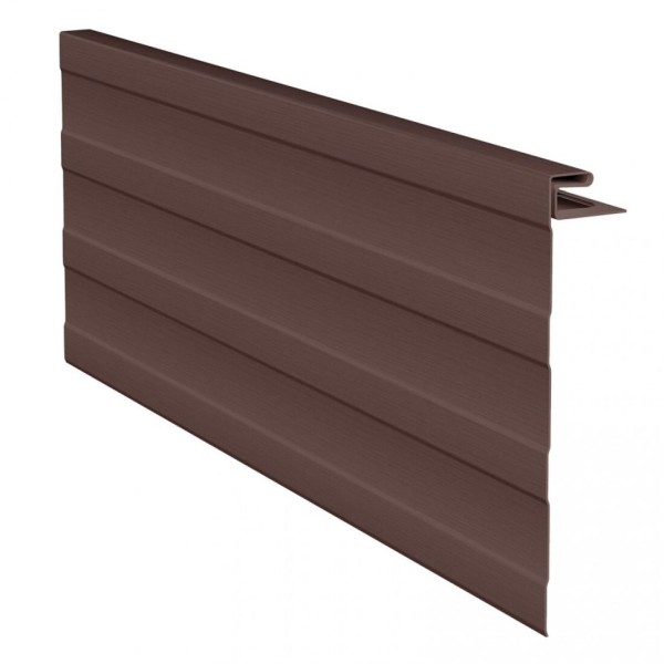 Коричневая J-фаска (ветровая, карнизная планка) для сайдинга