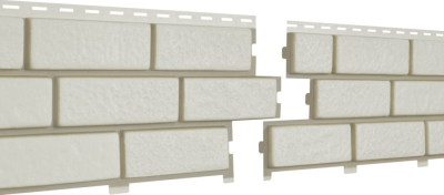Фасадные панели Ю-Пласт, Стоун Хаус Кирпич, Белый с декорированным швом