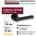 Дверная ручка на круглой розетке HA213RO12 AL6 AXES-L, материал Замак, отделка Черный, 150*52*66 мм
