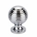 Ручка кнопка mod. 0042 D30 H44mm CP, материал Латунь, отделка Хром, 44*d=30 мм