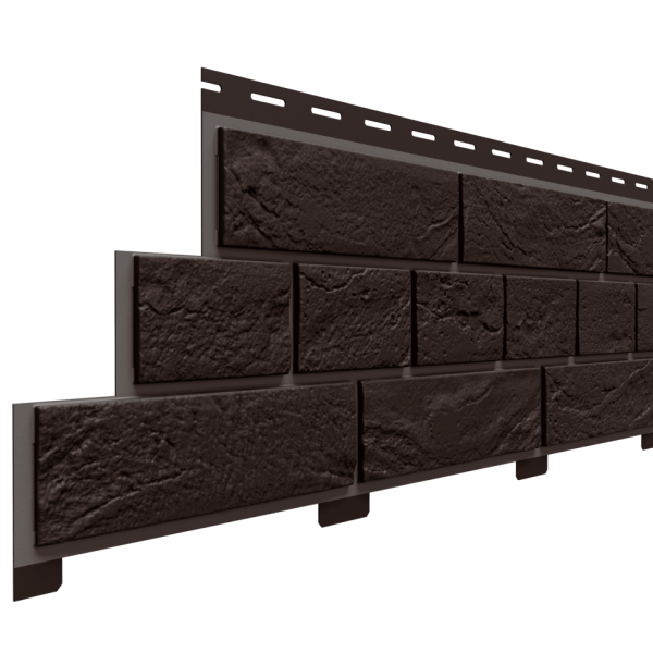 Фасадная панель Доломит, Прокрашенный кирпич славянка, Коричневый.