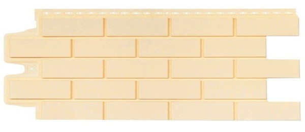 Фасадные панели Grand Line, Клинкерный кирпич Классик, Светло-бежевый.