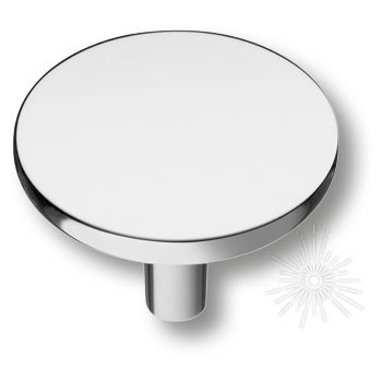 Ручка кнопка 4137 001MP02, материал Замак, отделка Хром, 29*d=36 мм