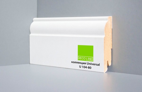Плинтус Deartio Белый U 104-h 80мм