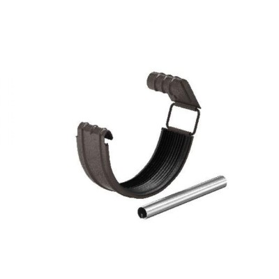 Соединитель желоба с резиновым уплотнителем Aquasystem RR 32, тёмно-коричневый матовый, 125/90