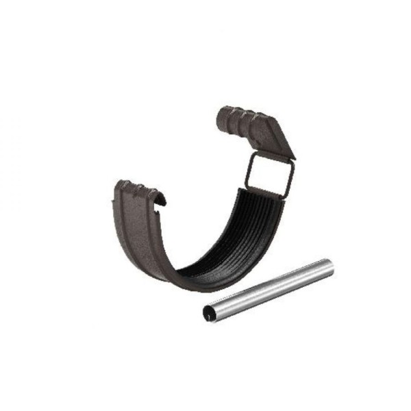 Соединитель желоба с резиновым уплотнителем Aquasystem RR 32, тёмно-коричневый матовый, 125/90