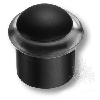 Дверной ограничитель напольный 15-090, материал Латунь, цвет Чёрный, отделка Черный, 39*37 мм