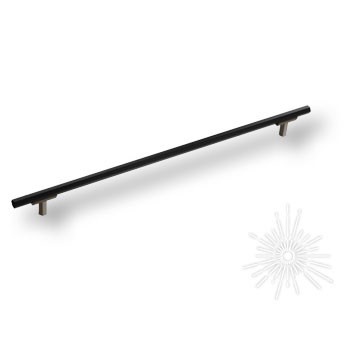 Ручка скоба 776-320-Titanium-Matt Black, материал Замак, цвет Чёрный, отделка Графит Черный, 32*12*390 мм