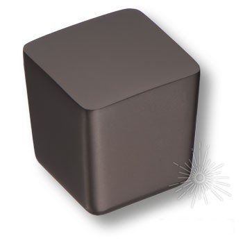 Ручка кнопка 8151-750, материал Замак, отделка Графит, 28*25*25 мм