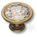 Ручка кнопка 27.35.12 SWA, материал Замак, отделка Бронза Кристаллы Swarovski, 20*D=35 мм