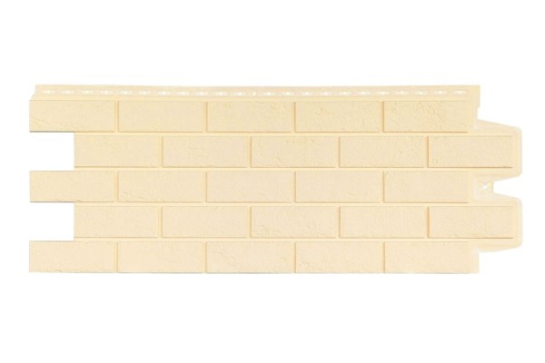 Фасадная панель Grand Line, Состаренный кирпич Классик, Цвет: Бежевый