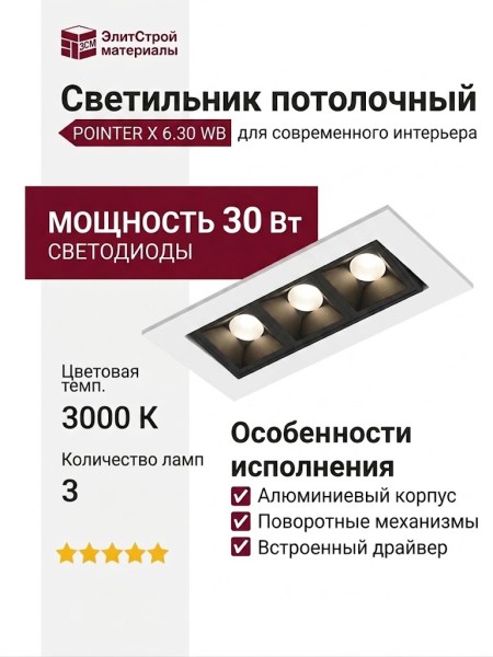 Светильник потолочный POINTER X 6.30 WB