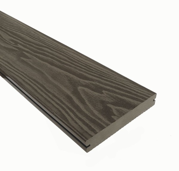 Террасная доска ДПК Terrapol Смарт 3D (полнотелая с пазом) Тик Киото