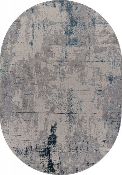 Ковер Liman F169 CREAM-DARK BLUE ОВАЛ 280x380