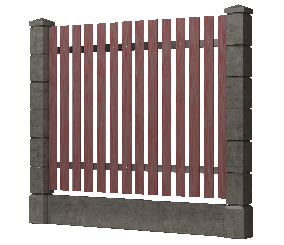 Заборная доска GRINDERDECO, ДПК, шлифованный мербау.