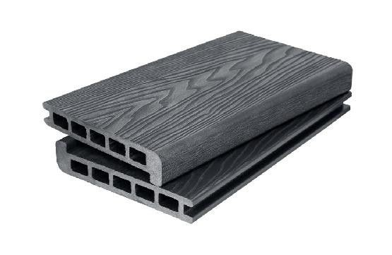 Ступень 3D GardenParkett с текстурой дерева в цвете графит