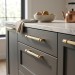 Ручка скоба SYSTEM SY8990 0128 BB-BB, материал Алюминий, отделка Золото, 193*16*35 мм