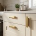 Ручка кнопка SYSTEM 9002 0016 BB, материал Алюминий, отделка Золото, 26*26*66 мм