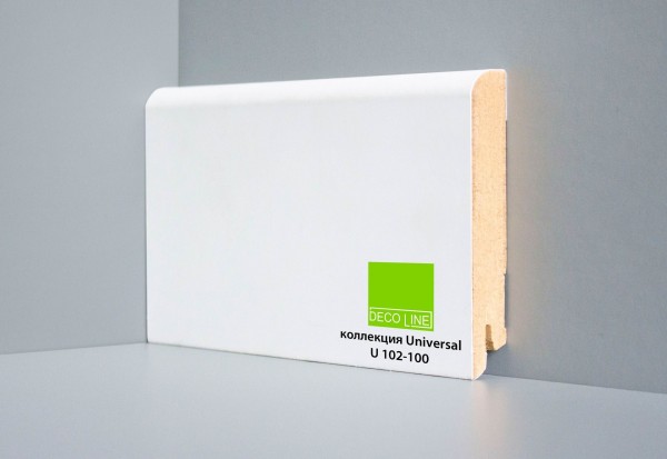 Плинтус Deartio Белый U 102-h 100мм