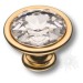 Ручка кнопка 27.35.19 SWA, материал Замак, отделка Золото Кристаллы Swarovski, 20*D=35 мм