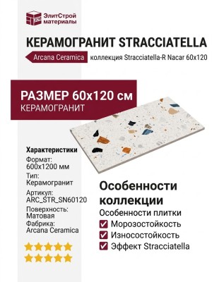 Arcana Ceramica Stracciatella Stracciatella-r Nacar 60x120 ARC_STR_SN60120