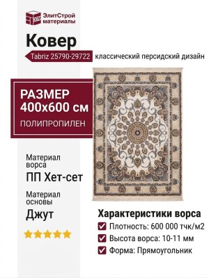 Ковер Tabriz 25790-29722 400x600